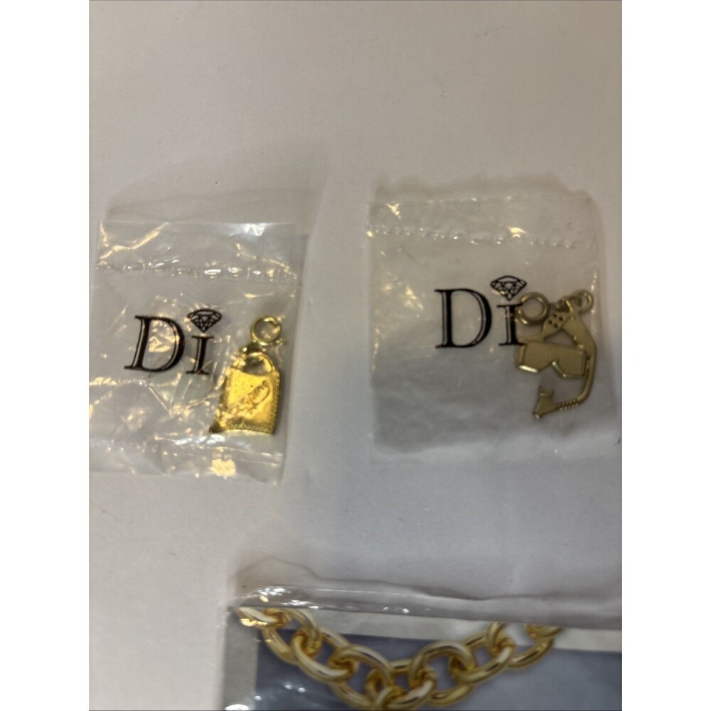 Vtg Di Diamonds International Charm Bracelet w/ Charms; Scuba Ship Anchor Hat - Picture 4 of 7